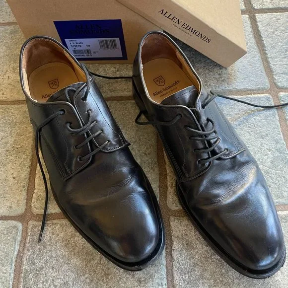Allen Edmonds Corsico Black Leather Oxford Dress Shoes Mens Size 9.5 D Black Oxford Shoes | Allen Edmonds main image 3